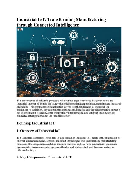 Industrial IoT: Applications, Benefits, And Challenges  | Enterprise Wired