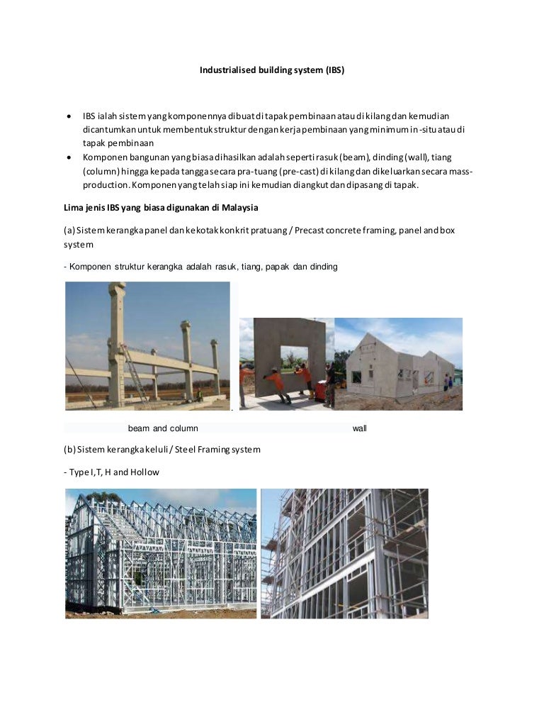 Industrialised building system (IBS)