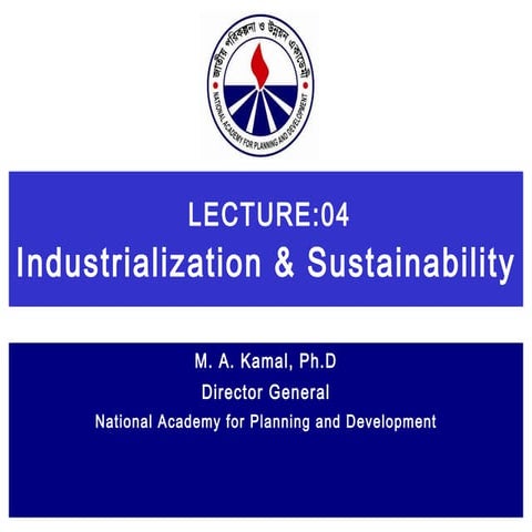 Industrialization & sustainability(L4)