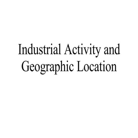 Industrial Location