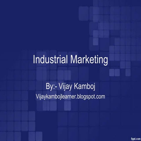 Industrial marketing