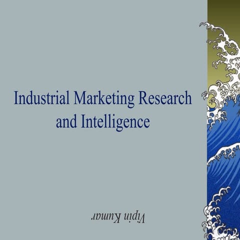 Industrial marketing and intelligence