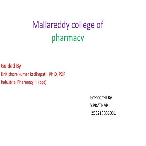 Industrial pharmacy  prathap
