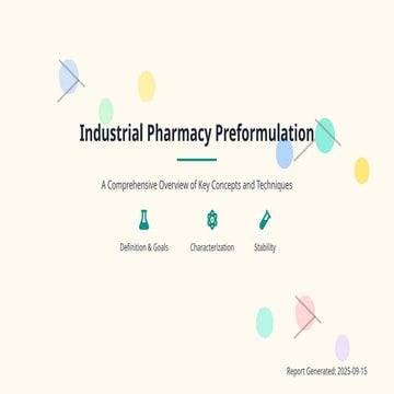 Industrial Pharmacy Preformulation study.pptx