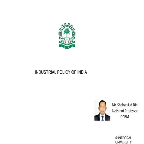Industrial Policy of India
