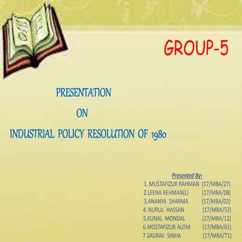 Industrial policy 1980[5]