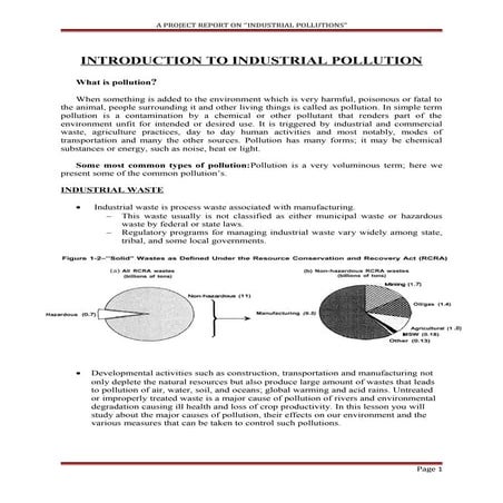 Industrial pollution