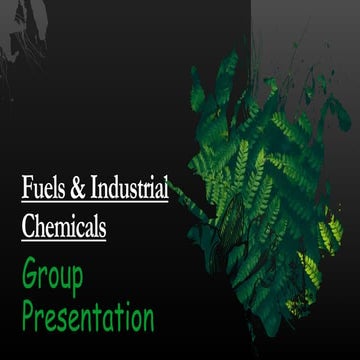 Fuels & industrial chemicals and Bio conversion.