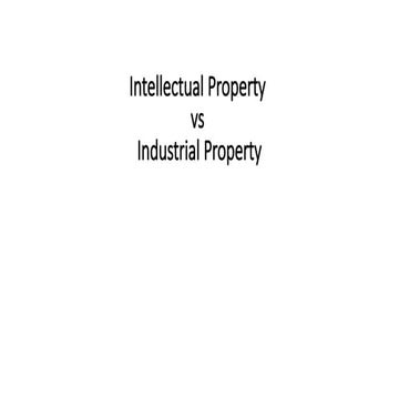 Intellectual Property Rights -Industrial  Property