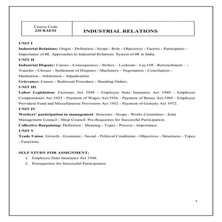 Industrial Relations BBA Syllabus - semester 5- Material- Tansche.pdf
