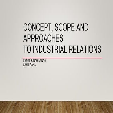 Industrial Relations 1 Pptx