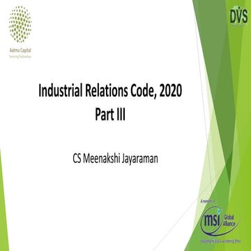 Industrial Relations Code,2020 - Part 3