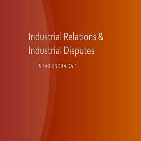 Industrial relations __industrial_disputes