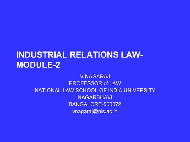Industrial Relations Law
