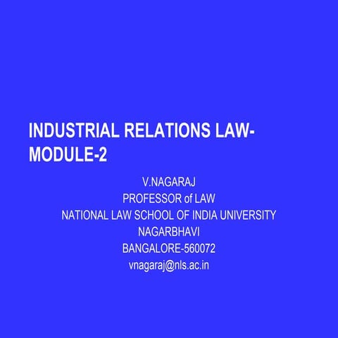 Industrial Relations Law