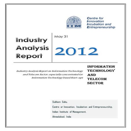 Business & Industrial Analysis on IT and Telecom Sector By Subham(intern at I...