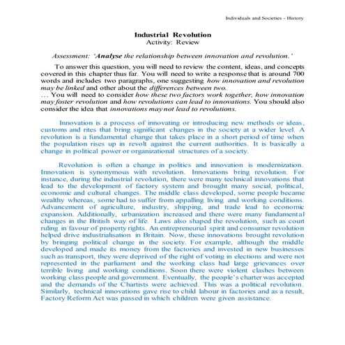 Industrial revolution