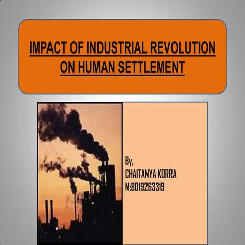 Industrial revolution impacts on human settlements