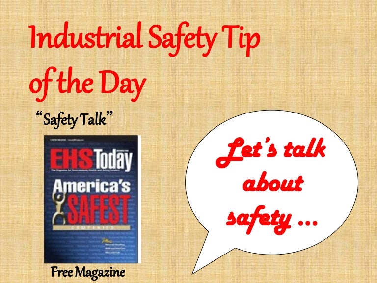 Industrial safety tip of the day