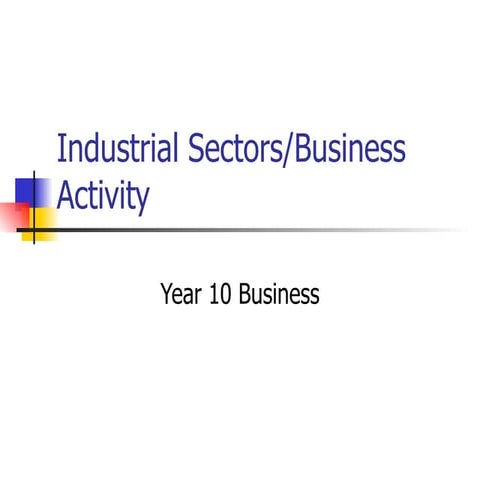 Industrial sectors 