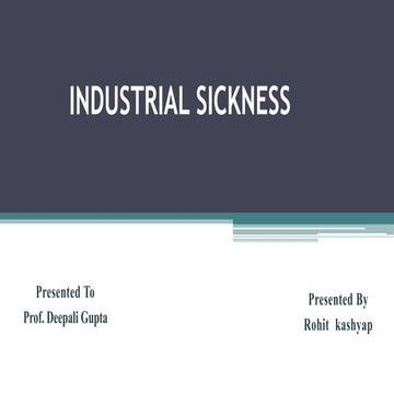 Industrial sickness
