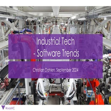 Industrial Tech - Software and Technology Trends