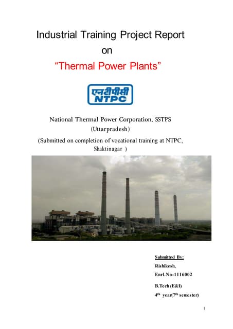 Industrial training at NTPC Shaktinagar