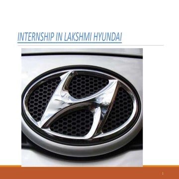 Internship in Laxmi Hyundai