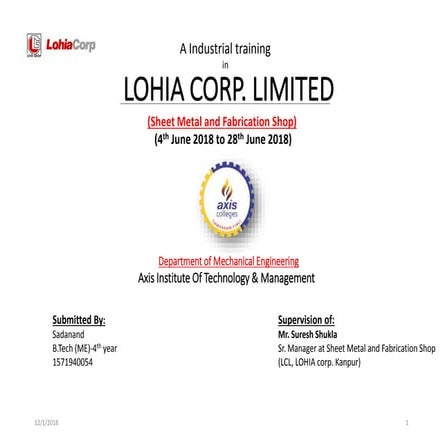 Sheet metal and Fabrication Shop