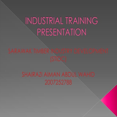 Industrial training presentation