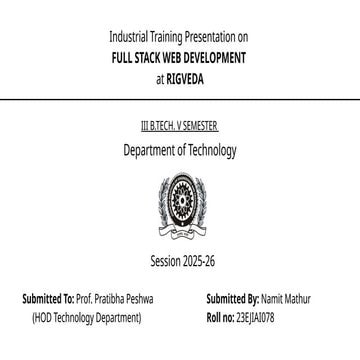 Industrial Training Presentation on (2).pptx