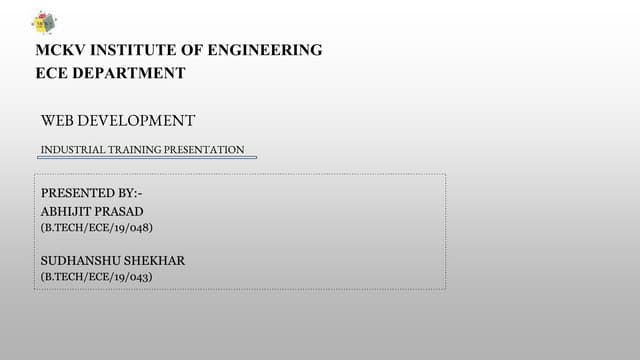 INDUSTRIAL TRAINING Presentation on Web Development. (2).pptx