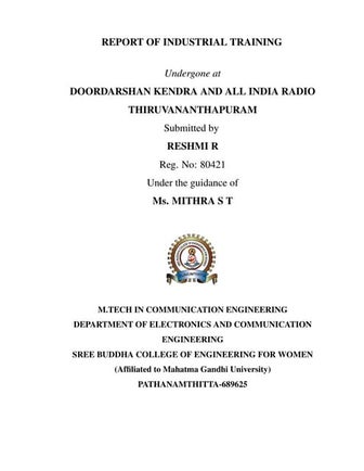 Industrial training report