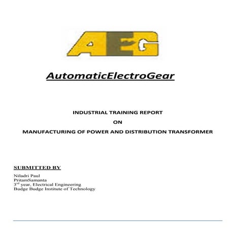 Industrial training report 