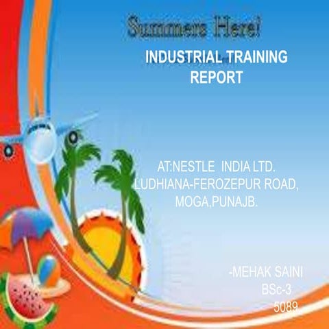 Industrial training report