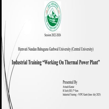 Industrial Training Working On Thermal Power Plant PPT.pptx