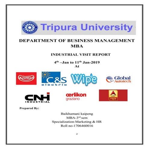 Industrial Visit Report | DOCX