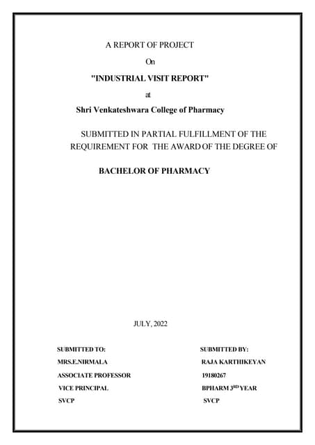 Industrial visit report on Madras Pharma.docx