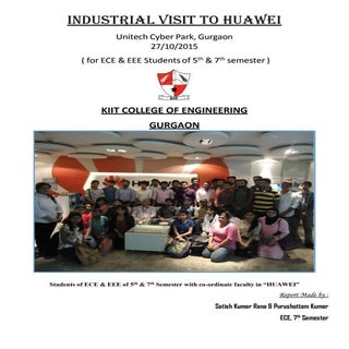 Industrial visit to Huawei - KIIT