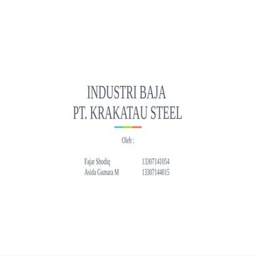 Industri Baja PT Krakatau Steel