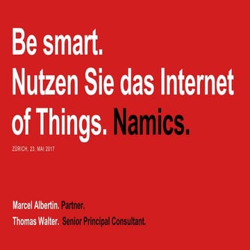 Namics & Adobe Industrie-Workshop "Be smart" vom 23.05.2017