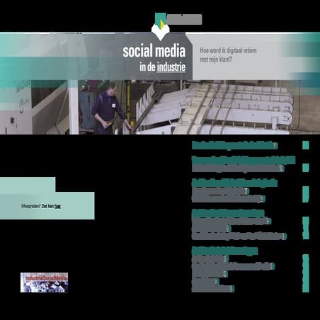 Social Media in de industrie