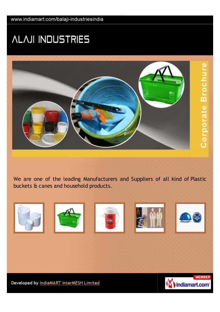 Balaji Industries, Delhi, Plastic Buckets & Canes