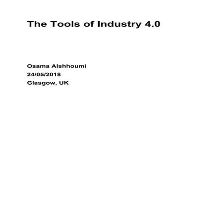 The Tools of Industry 4.0