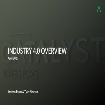 Industry 4.0 Overview