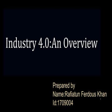 Overview on Industry 4.0