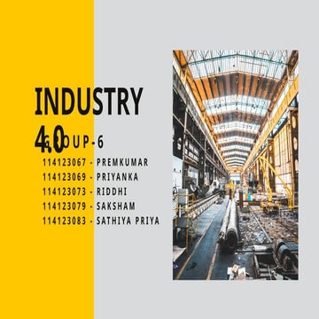 Industry 4.0 PPT showing use of digitalT