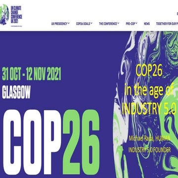 INDUSTRY 5.0 - COP26 KEYNOTE