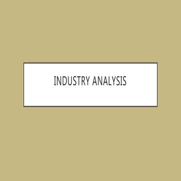 Industry analysis