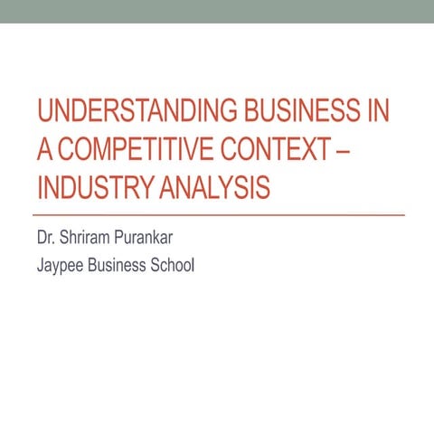 Industry analysis
